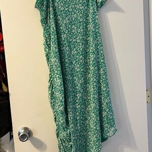 No Boundaries Green Flutter Sleeve Sundress